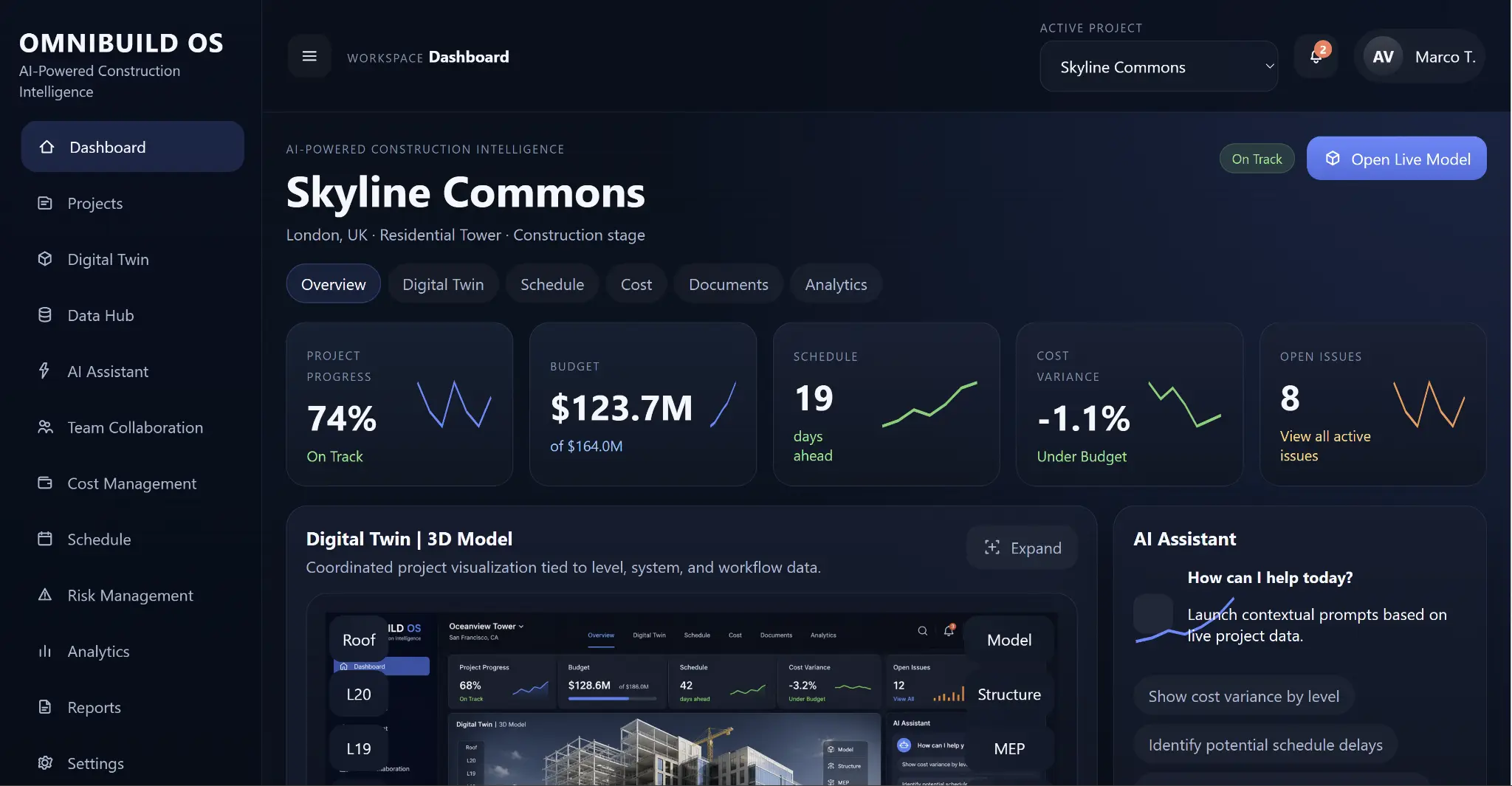 Omnibuild OS — Workspace Dashboard